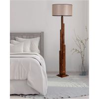 Lampadar, Luin, 8301-3, E27, 60 W, lemn/textil