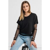 Bluza cu maneci de plasa