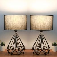 Lampa de masa 2 piese, AYD-2974, Insignio, 24 x 15 x 41 cm, 1 x E27, 60W, negru