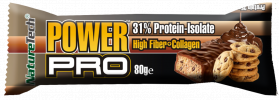 Baton energizant cu biscuiti si bucati de ciocolata Power Pro, 80g, Nature Tech