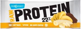 Baton proteic cu banane si cacao raw Protein 22%, 50g MAX SPORT