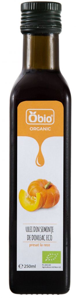 Ulei din seminte de dovleac, presat la rece, eco-bio 250ml Obio