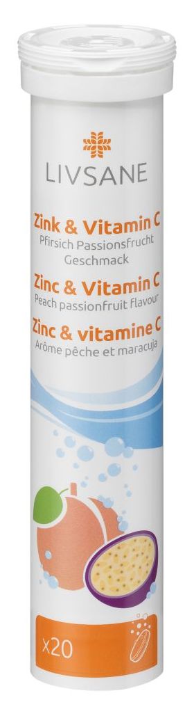 LIVSANE ZINC + VIT C 20 TABLETE EFERVESCENTE