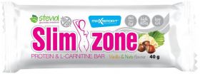 Baton proteic Slim Zone cu vanilie si alune de padure, 40g MAX SPORT