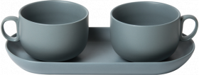 Set de 2 boluri si tavita gri - Bitossi | Bitossi