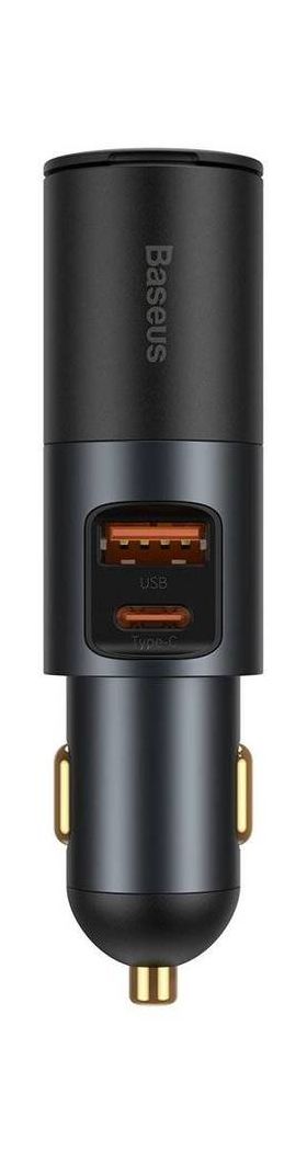 Incarcator auto Baseus CCBT-C0G, 1x USB, 1x USB-C, putere 120W, Black