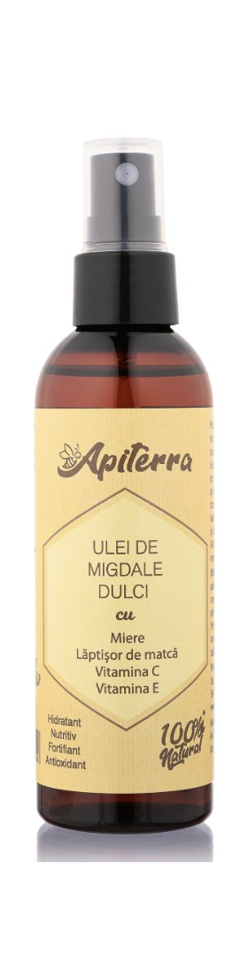 Ulei de migdale dulci cu miere, laptisor de matca, vitamina C si E, 100ml - Apicola Pastoral Georgescu