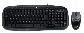 kit tastatura si mouse cu fir genius km-200, usb, negru