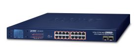 PLANET GSW-1820VHP switch-uri Fara management Gigabit Ethernet (10/100/1000) Power over Ethernet (PoE) Suport 1U Albastru (GSW-1820VHP)