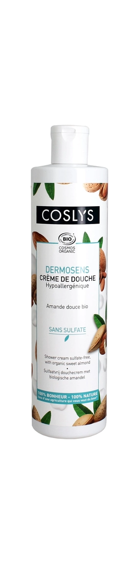 Crema de dus bio pentru piele sensibila cu migdale dulci, 380ml, Coslys