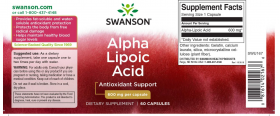 Alpha Lipoic Acid 600 mg, 60 capsule - SWANSON