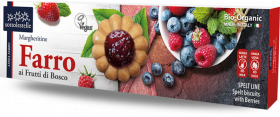 Biscuiti vegani cu fructe de padure, eco-bio, 100g, Sottolestelle