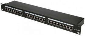 Accesoriu cabinet ExtraLink Patch panel 1U 24 porturi RJ45 CAT5e v2