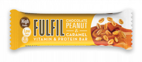 Baton proteic cu 9 vitamine Choco Peanut & Caramel Bar, 55g, Fulfil Nutrition