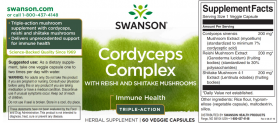 Cordyceps Complex with Reishi and Shiitake, 60 cps - Swanson