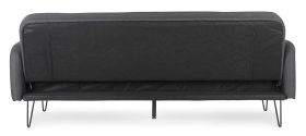 Canapea extensibila cu 3 locuri Bridjet, Bizzotto, 200 x 82 x 81 cm, lemn de eucalipt/otel/poliester, negru