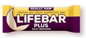 Baton cu acai si banane raw eco-bio 47g - Lifebar Plus