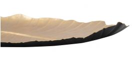 Platou decorativ Leaf, Mauro Ferretti, 35.5x23x2 cm, fier, auriu