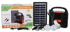 Kit cu panou solar EP-396 cu difuzor 3 becuri9V - 3.5W