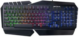 Tastatura Gaming Serioux Andor Black Iluminare Rainbow