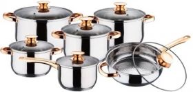 Set 6 Oale inox VL8013 grele din Otel inoxidabil cu Capac