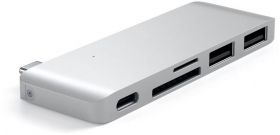 Satechi USB-C Hub 2x USB, 1x microSD, Silver