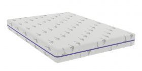 Saltea cu memorie Somnexpert Lavanda 180x200, înălțime 16 cm, ortopedică, husă tratată cu lavandă, lavabilă, cu fermoar, rulată, fermitate medie