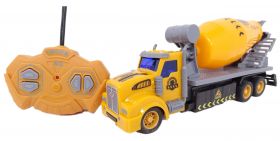 Camion Utilitar Betoniera SALAMANDRA KIDS® cu Telecomanda, Lumini si Sunete 20 cm