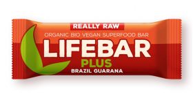 Baton cu nuci braziliene si guarana raw Lifebar Bio, 47g, Lifefood