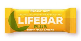 Baton cu fructe, maca si baobab raw eco-bio 47g - Lifebar Plus