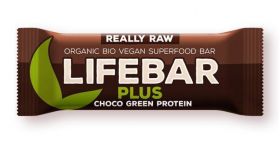 Baton cu proteine si ciocolata raw eco-bio 47g - Lifebar Plus