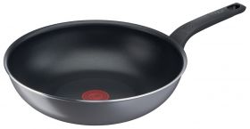 Tigaie Wok, Tefal, Easy Plus, 28 cm Ø, aluminiu