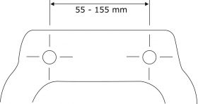 Capac de toaleta cu sistem automat de coborare, Wenko, Astera, 38 x 45 cm, duroplast, alb/gri