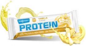 Baton proteic in glazura alba cu aroma de vanilie, 60g MAX SPORT