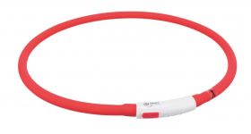 Zgarda/Led Incarcare Usb, XS-XL, 70 cm/10 mm, Rosu, 12643