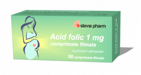 Acid folic 1 mg, 50 comprimate, Slavia Pharm