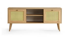 Comoda TV, Kalune Design, Letoon 140, 140x60x40 cm, Stejar