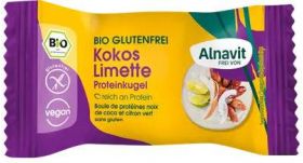 Biluta proteica cu lime si cocos, fara gluten, eco-bio, 24g - Alnavit