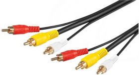 cablu audio 3x rca tata - 3x rca tata 15m