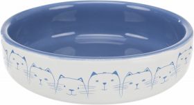 Bol ceramic 0.3 l 15 cm albastru alb
