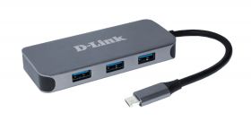 D-Link DUB-2335 stații de andocare și replicatoare de porturi pentru calculatoare portabile Prin cablu USB tip-C Gri (DUB-2335)