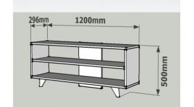 Comoda TV, Puqa Design, One, 120x50x29.6 cm, PAL, Alb