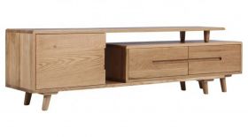 Comoda TV, Dekzy, Soft, 180x45x30 cm, Natural