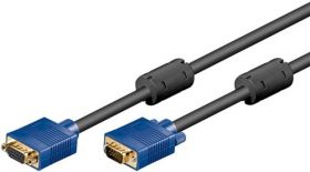 cablu extensie monitor vga tata - vga mama, dublu ecranat, 5m, goobay