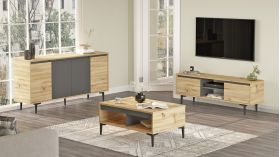 Mobilier living, Locelso, AR13, pal melaminat, stejar/antracit