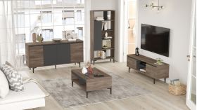 Mobilier living, Locelso, AR14, pal melaminat, nuc/antracit