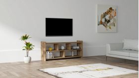 Comoda TV, Puqa Design, Pera, 120x55x28 cm, PAL, Maro