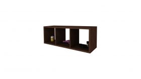 Etajera Lira, 3 Casete, 25mm, Wenge, 113 x 40 x 30 cm