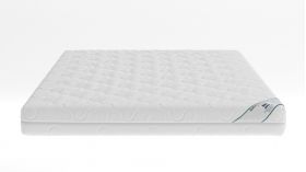 Saltea cu spumă poliuretanică Somnart HypoallergenicMed Bumbac 140x190, înălțime 16 cm, hipoalergenică, husă cu fermoar, rulată, fermitate medie