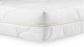 Saltea cu spumă poliuretanică Somnart HypoallergenicMed Bumbac 180x200, înălțime 16 cm, hipoalergenică, husă cu fermoar, rulată, fermitate medie
